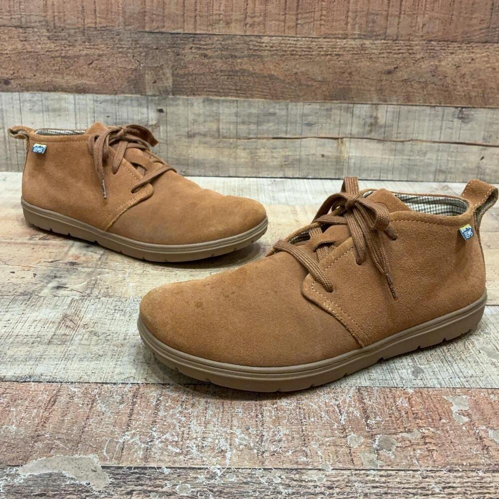 Lems Chukka Boots Mens Size 10.5 Brown Suede Ankle Casual Barefoot Lions Mane